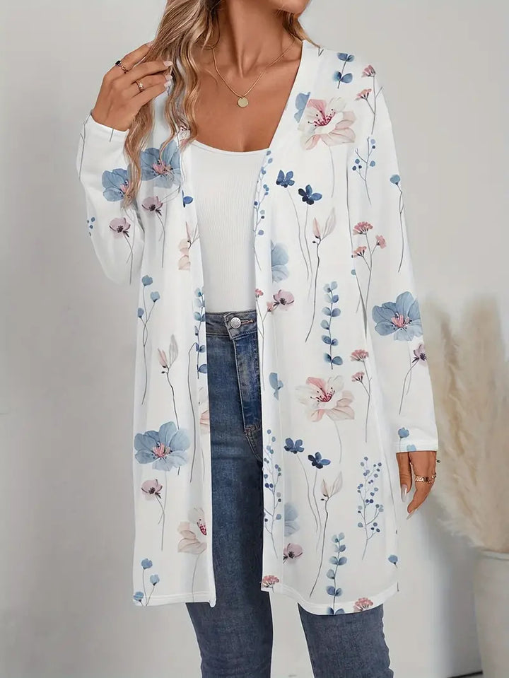 Lady floral pattern cardigan with loose fit Lune London