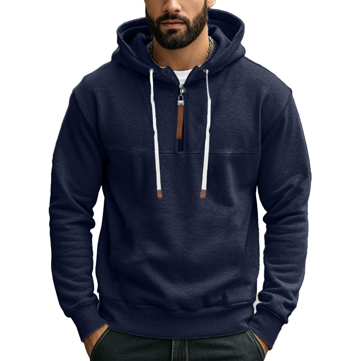 Men's sporty hoodie with zipper and practical kangaroo pocket Chic and Style