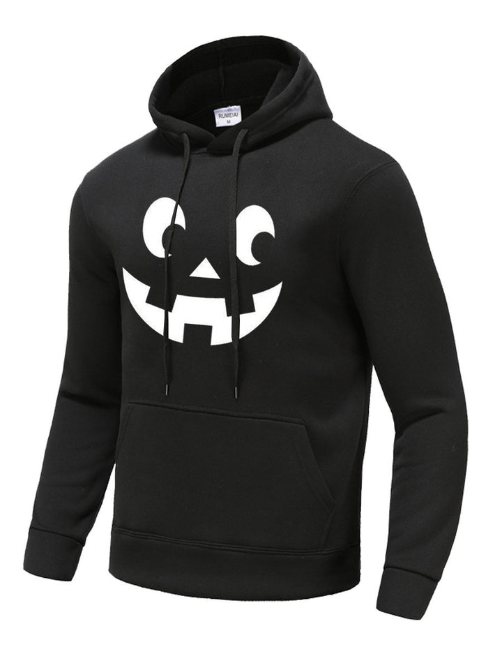 Men's hoodie with artistic face pattern Lune London