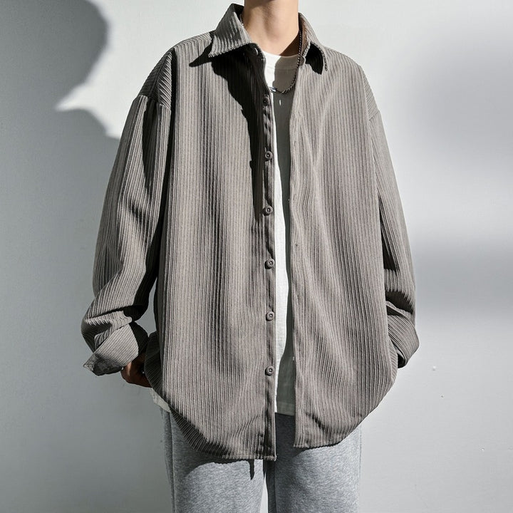 Ladies Oversized Shirt in Chic Cord and Style