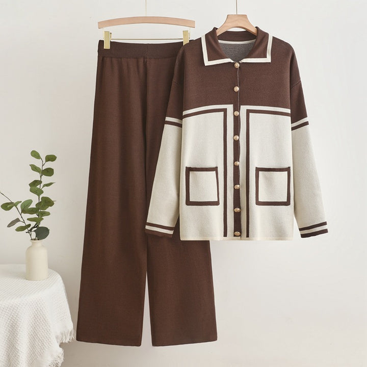 Women's Comfortable Knit Loungewear Set with Pockets Lune London