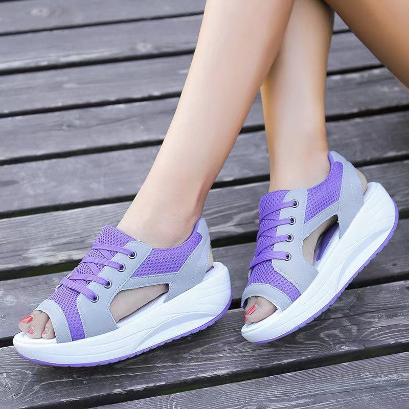 Lune London mesh platform sandals for women