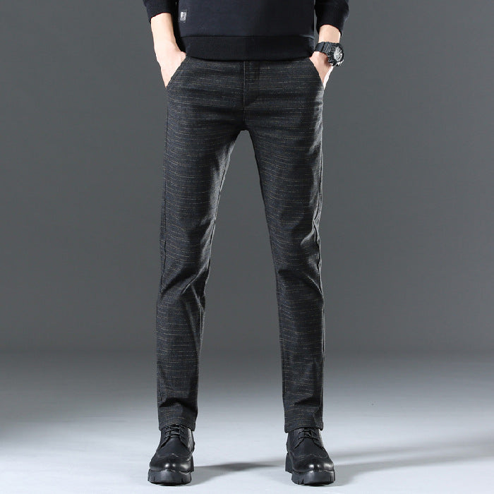 Modern chino trousers for men with elastic waistband and side pockets Lune London