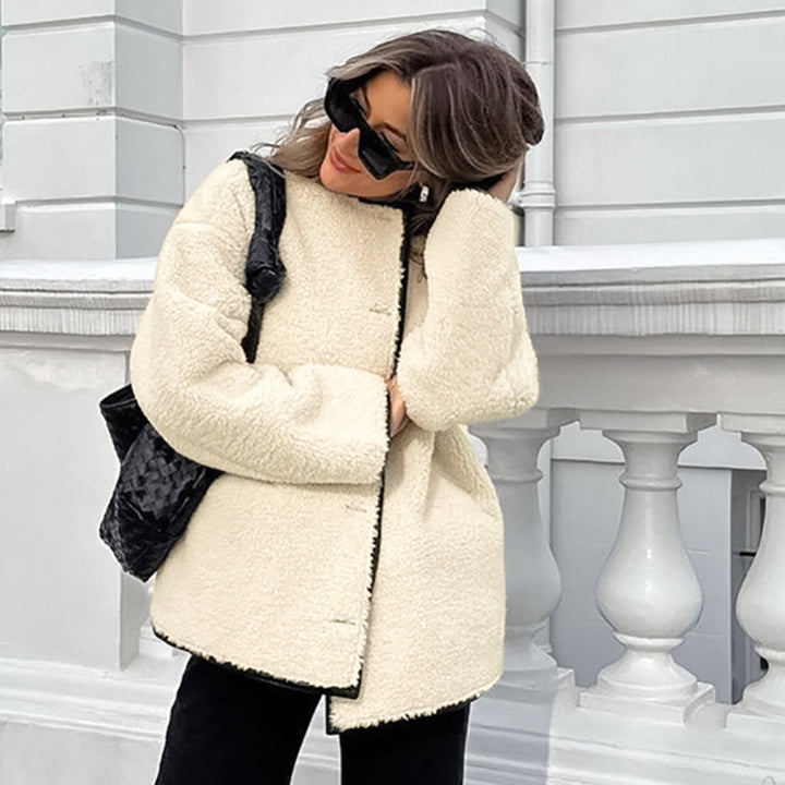Fleece jacket for women with full zipper and simple design Lune London