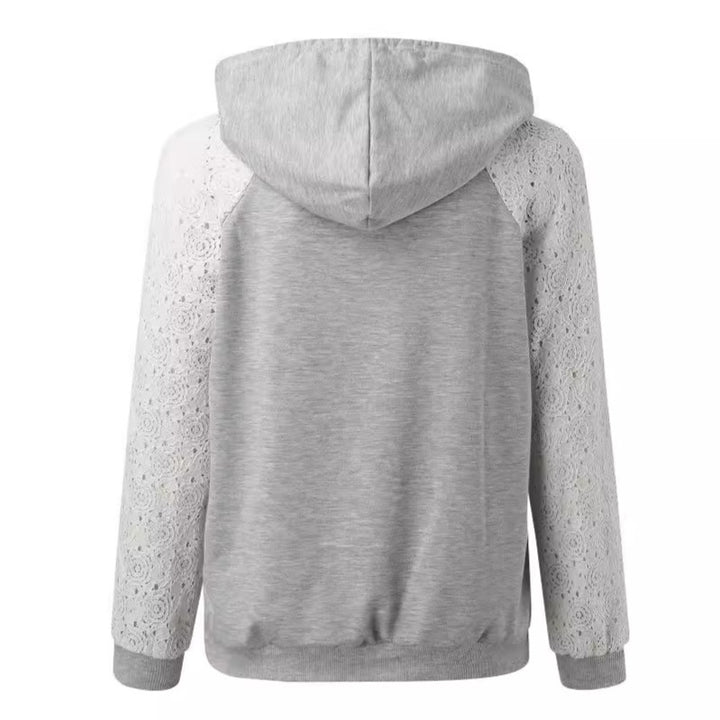 Hoodie for women with delicate lace details Lune London