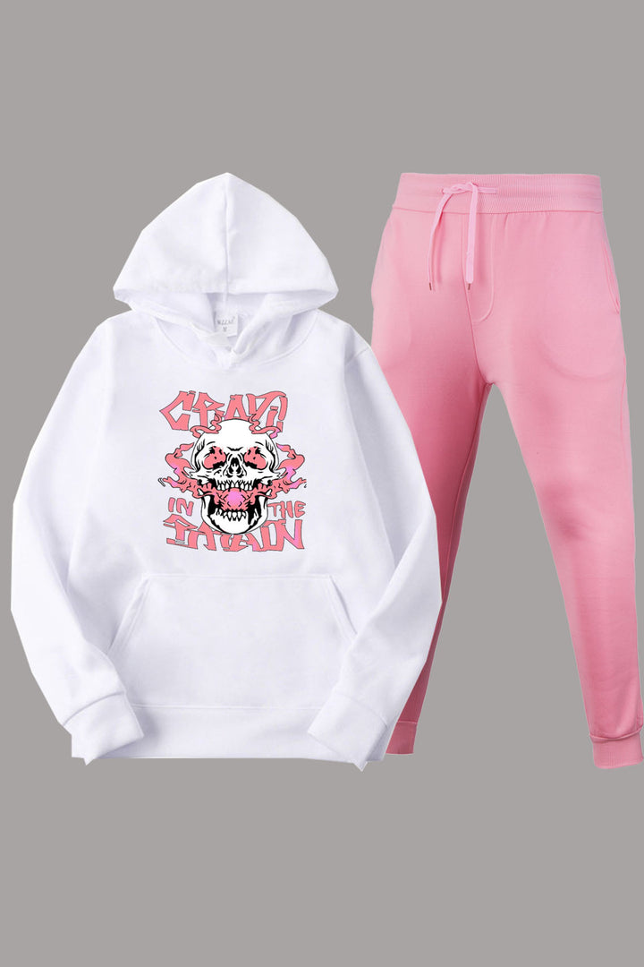 Women sporty hoodie with creative graphics and casual jogger pants Lune London