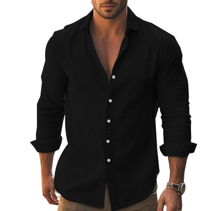 Casual long-sleeve shirt for men made from sustainably produced fabric Lune London