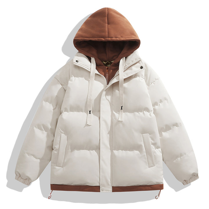 Ladies trendy puffer jacket with removable hood and practical pockets Lune London