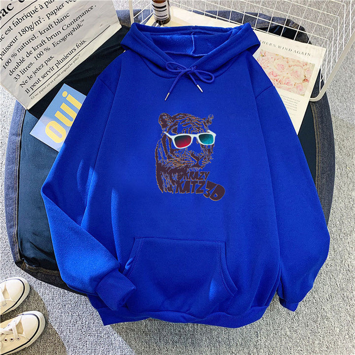 Women's hoodie with stylish tiger motif Chic & Stil