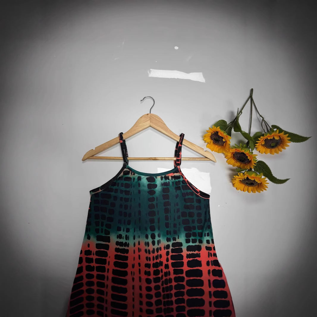 Maxi dress for women with deep V-neck and side slit Lune London