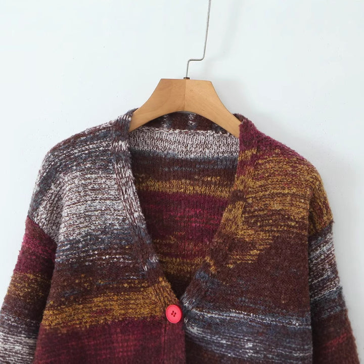 Pull cardigan long à manches longues avec franges Chic & Stil