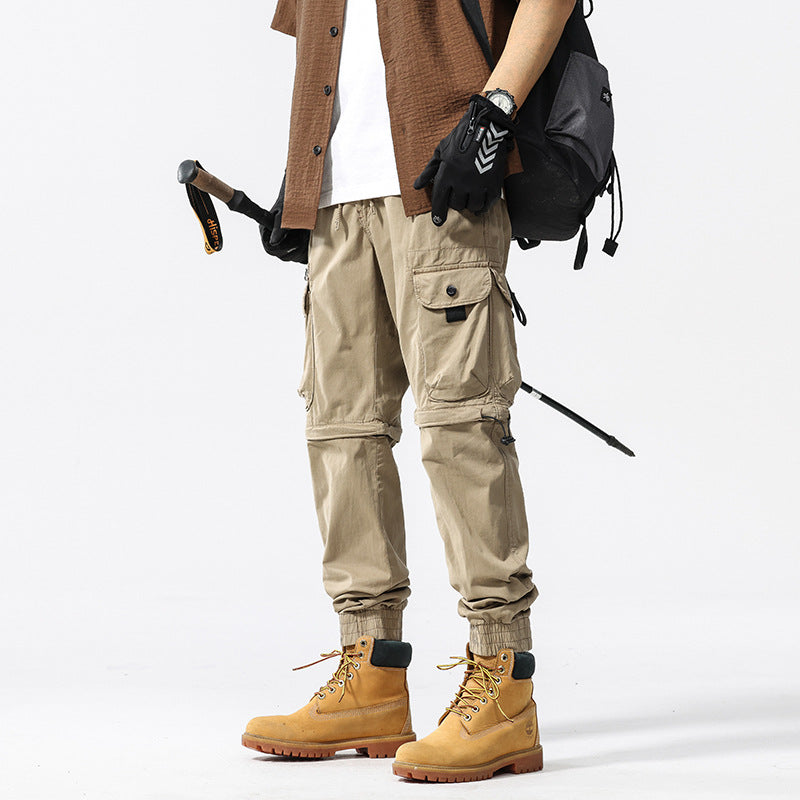 Pantalon cargo fonctionnel pour homme avec taille réglable et poches multi-usages Lune London