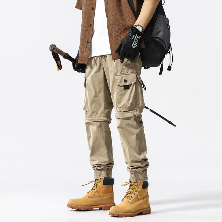 Pantalon cargo fonctionnel pour homme avec taille réglable et poches multi-usages Lune London
