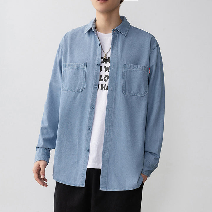 Men Modern Denim Shirt with Pockets Lune London