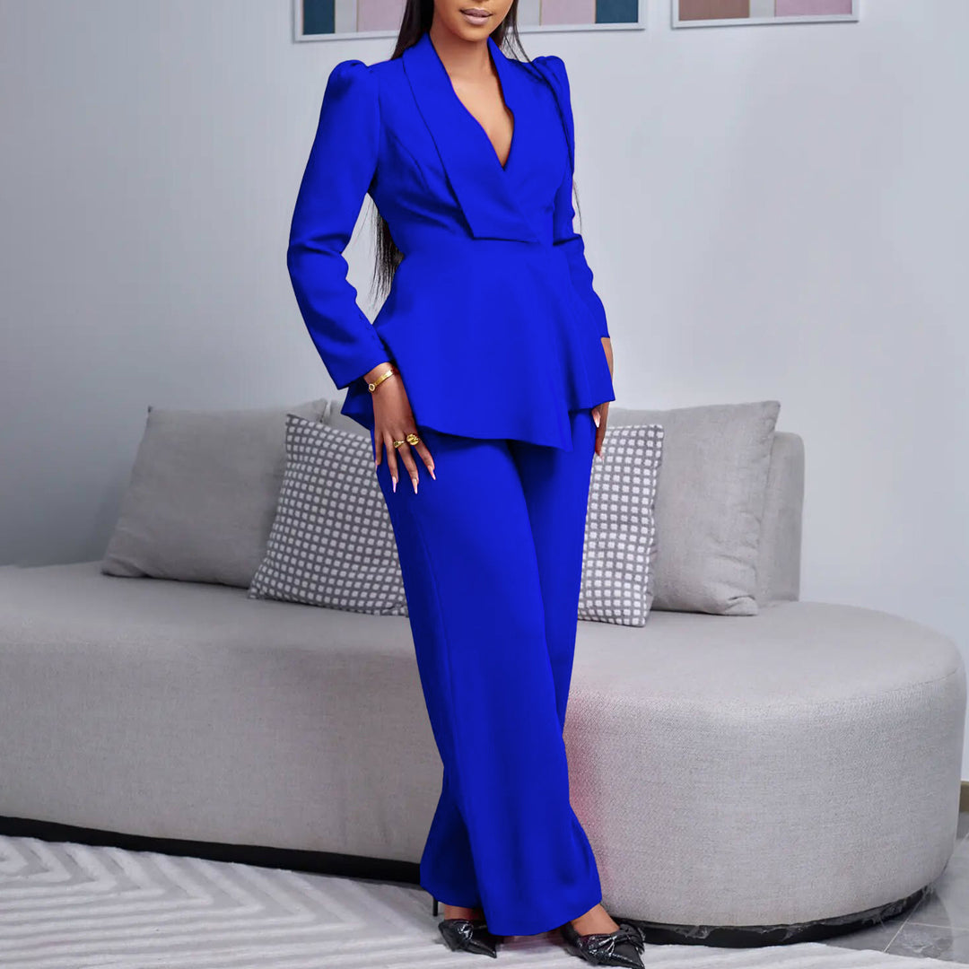 Ladies' set with elegant cut and fluid blazer Lune London