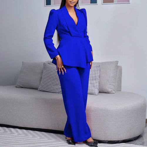Ladies' set with elegant cut and fluid blazer Lune London