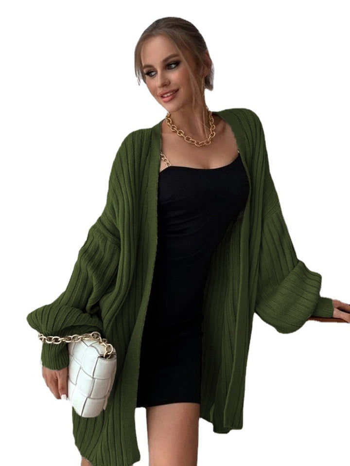 Cardigan en tricot épais pour femmes avec coupe ouverte et manches volumineuses Chic & Stil