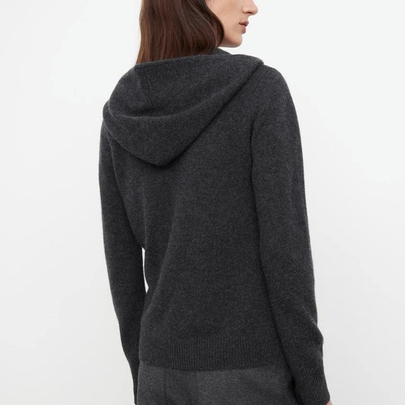 Pull en tricot élégant pour femmes avec capuche et demi-zip Chic & Stil