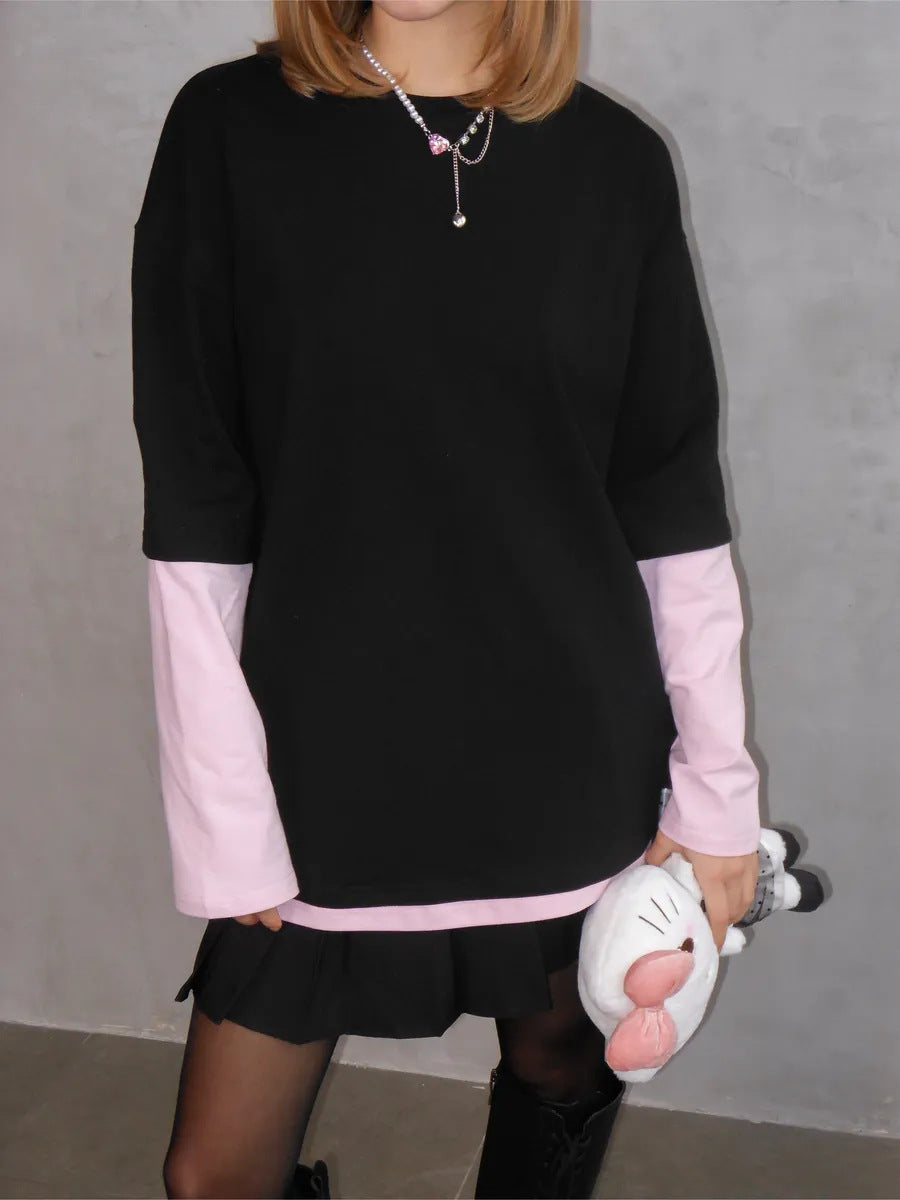 Casual long sleeve women's t-shirt with integrated underwear Lune London