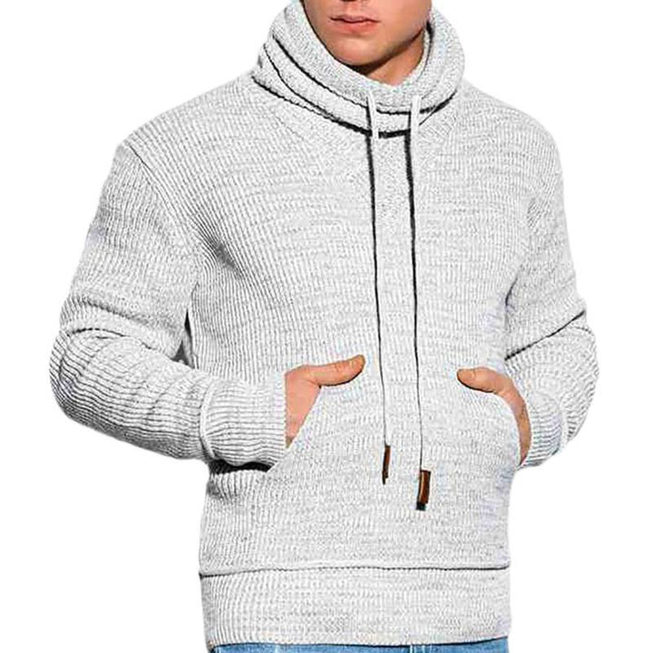 Men's knit sweater with high collar and side pockets Lune London