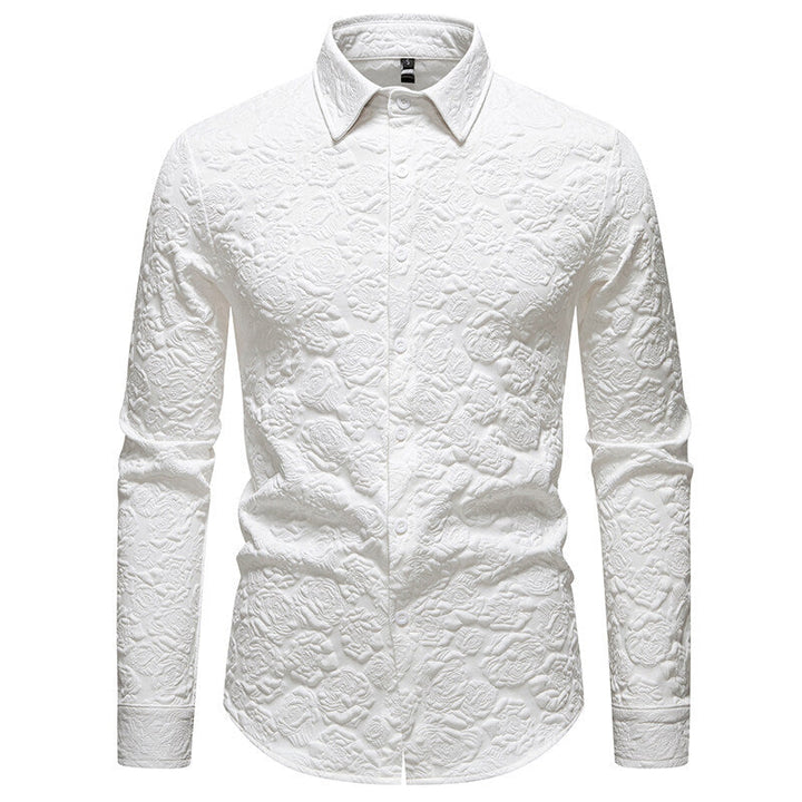 Men's Long Sleeve Shirt with Textured Design Lune London