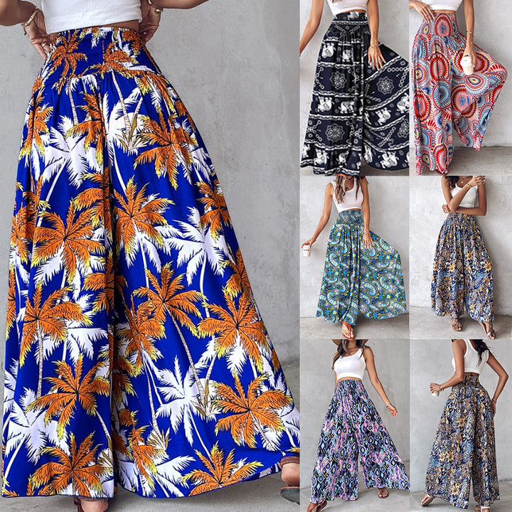 Chic and stylish women's Palazzo pants with tropical print