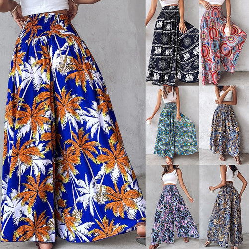 Chic and stylish women's Palazzo pants with tropical print
