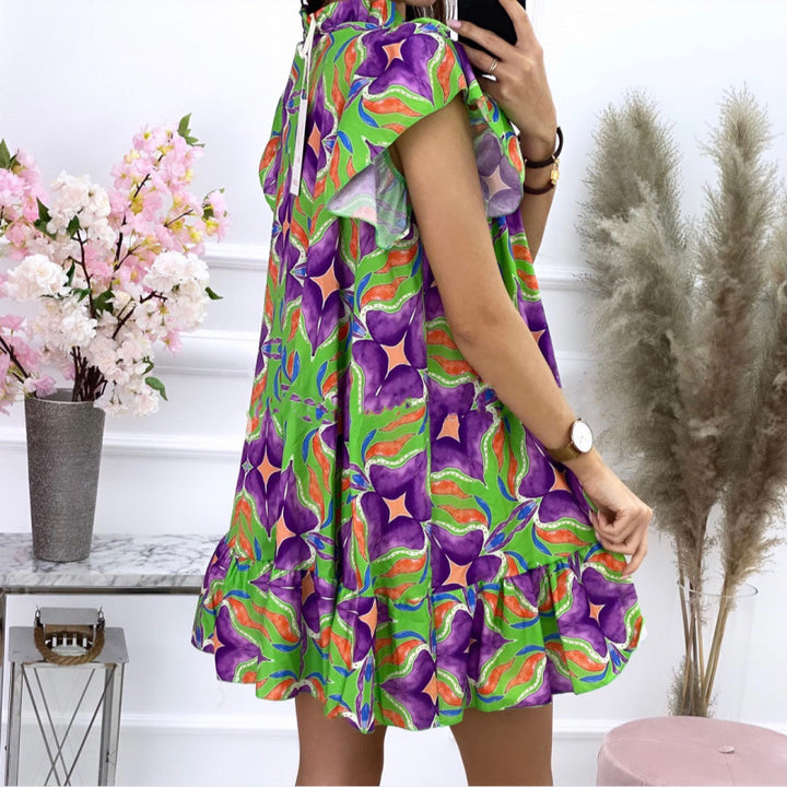 Lune London Bright Floral Print Shift Dress for Women