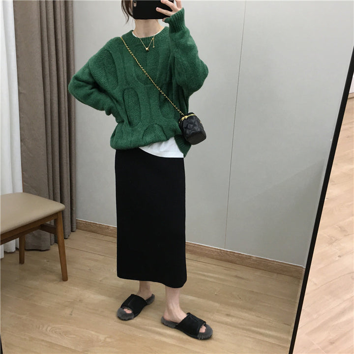 Women's casual long sleeve shirt with round neckline Chic & Stil