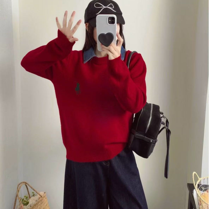 Pull décontracté pour femmes avec structure en maille de haute qualité Chic & Stil