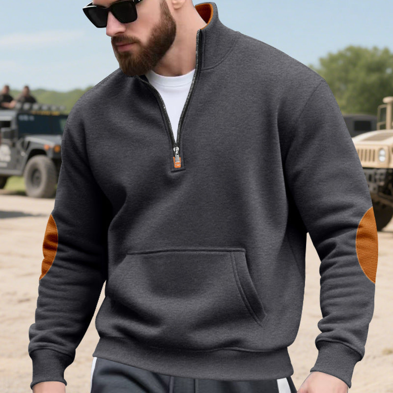 Men's Hoodie with high collar in fashion and contrasting details Lune London