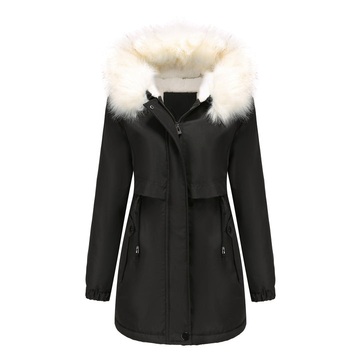 Fashionable winter coat for women with removable fur collar Lune London