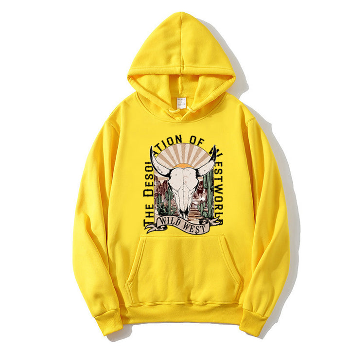 Ladies hoodie with nostalgic Wild West design Chic & Stil
