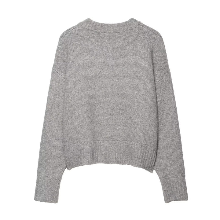 Casual knitted cardigan for women with button details Lune London