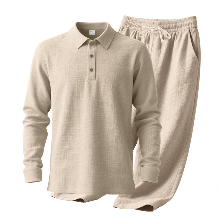 Casual polo for men with comfortable cotton jogger pants Lune London