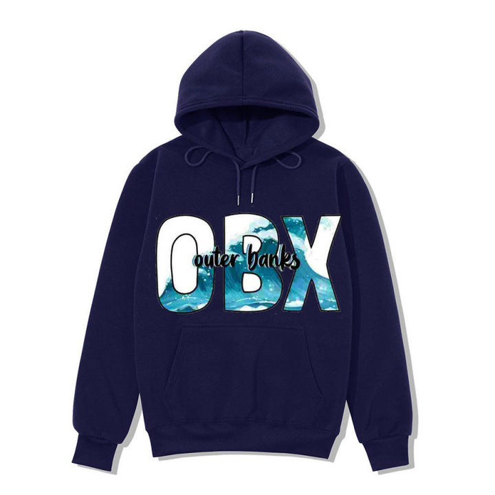 Women's Hooded Sweatshirt with Maritime Graphic Design Chic & Stil