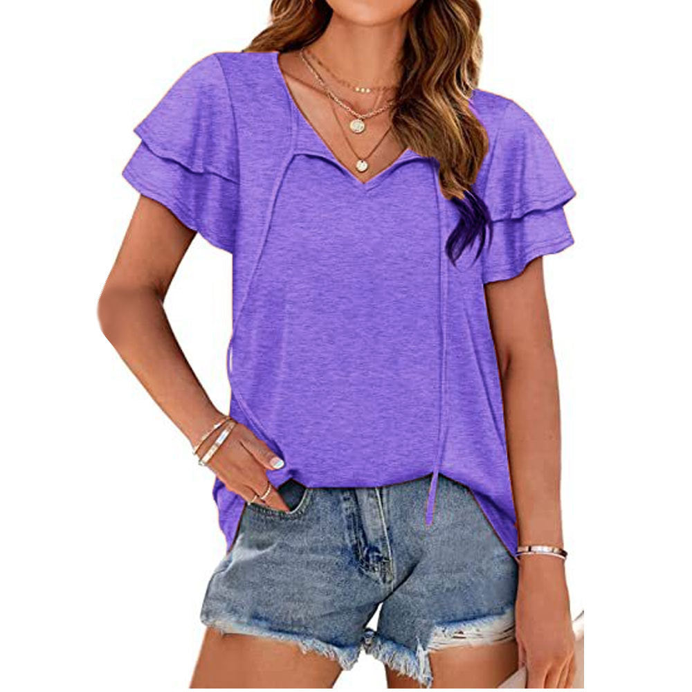 Women's top with ruffle details and a relaxed fit Lune London