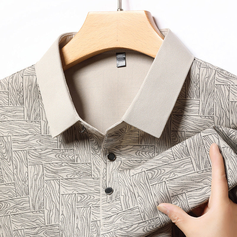 Men's stylish polo with textured design Lune London