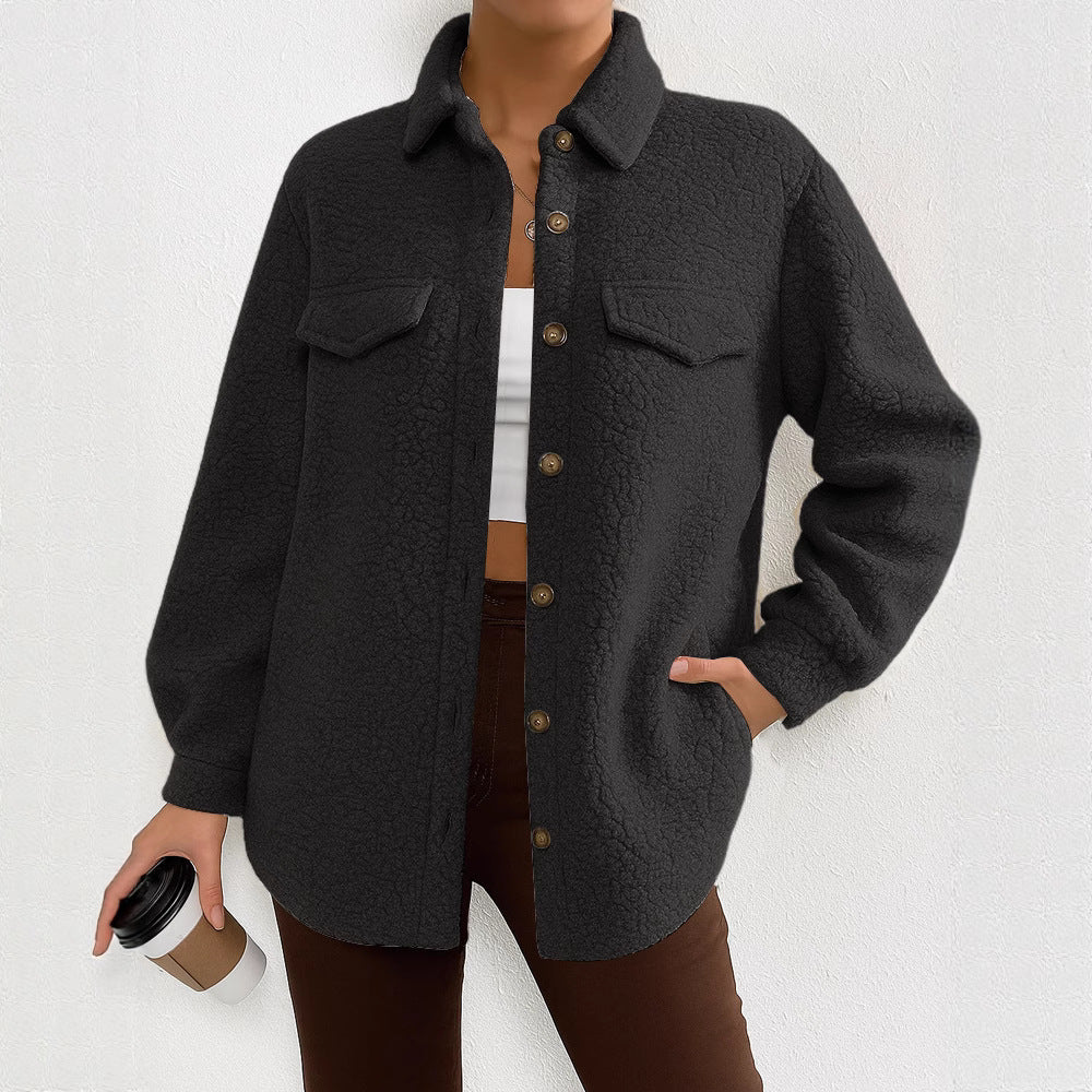 Ladies Fleece Shirt Jacket Lune London