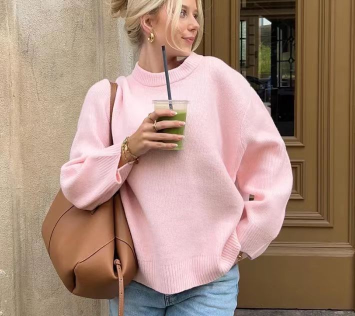 Women's Casual Sweater with Dropped Shoulders Lune London