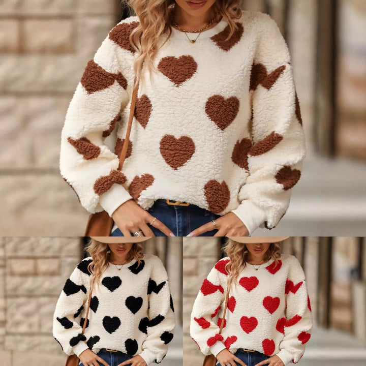 Women cozy sweater with heart pattern Lune London