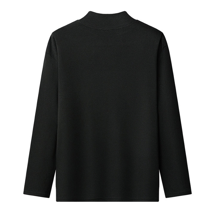 Long-sleeve t-shirt with high collar for women in high-quality material Lune London