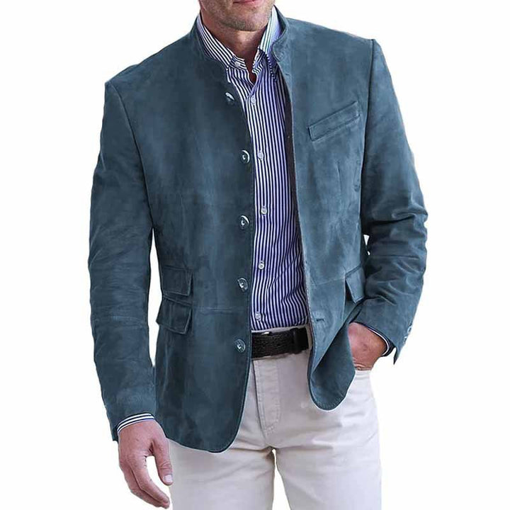 Luxurious suede leather jacket for men with practical pockets Lune London