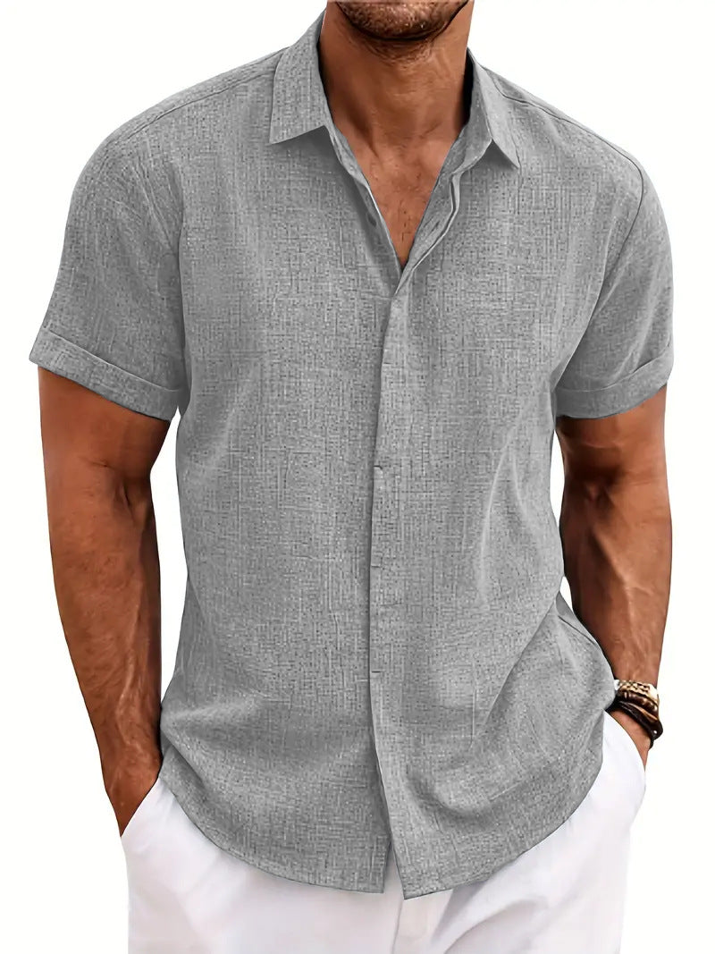Structured short sleeve shirt for men with buttons Lune London