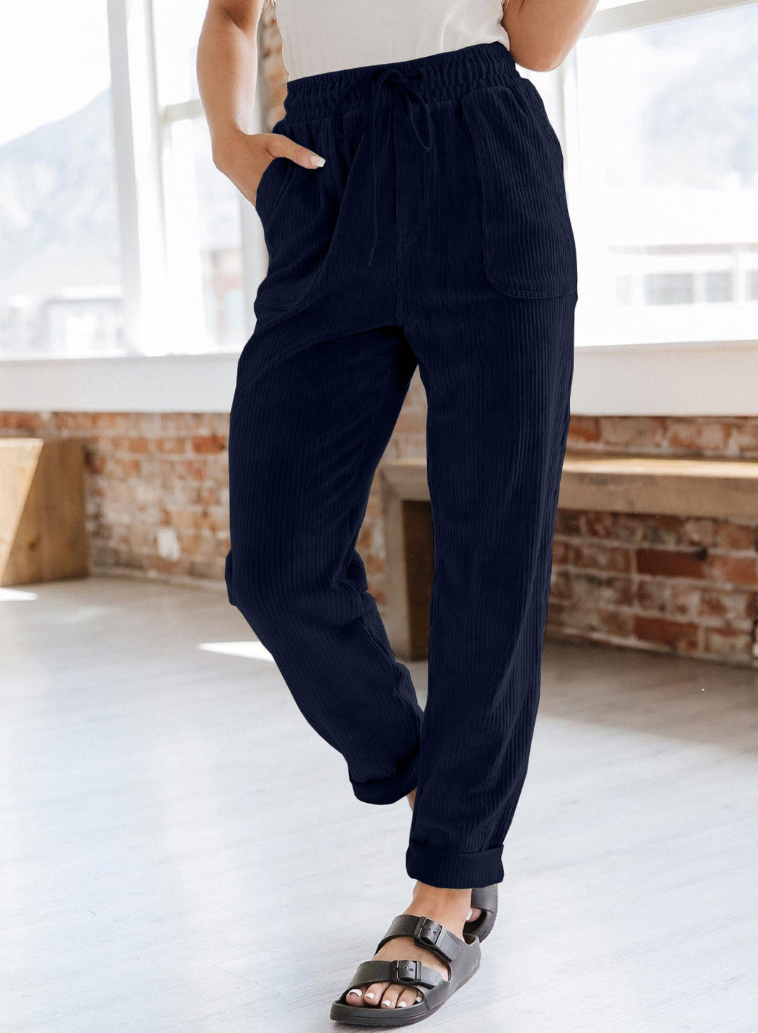 Women Relaxed Pleated Lounge Pants Lune London