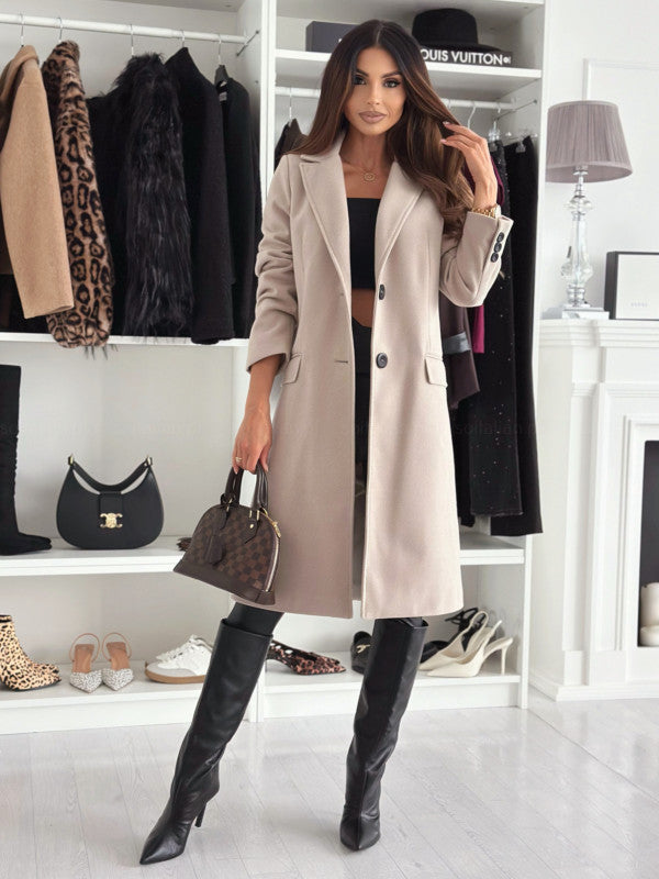 Women's Long and Elegant Winter Coat with A Slim Fit Lune London