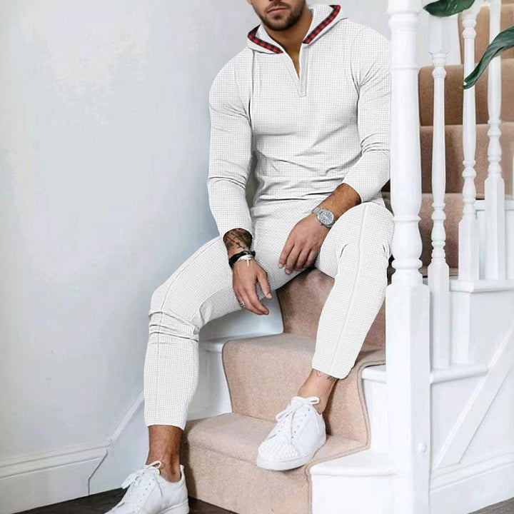 Men's trendy tracksuit with hood and fashionable collar Lune London