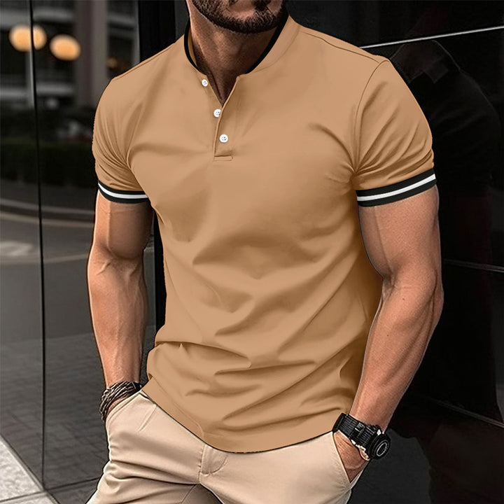 Men's Elegant Polo with Contrasting Collar Chic and Style