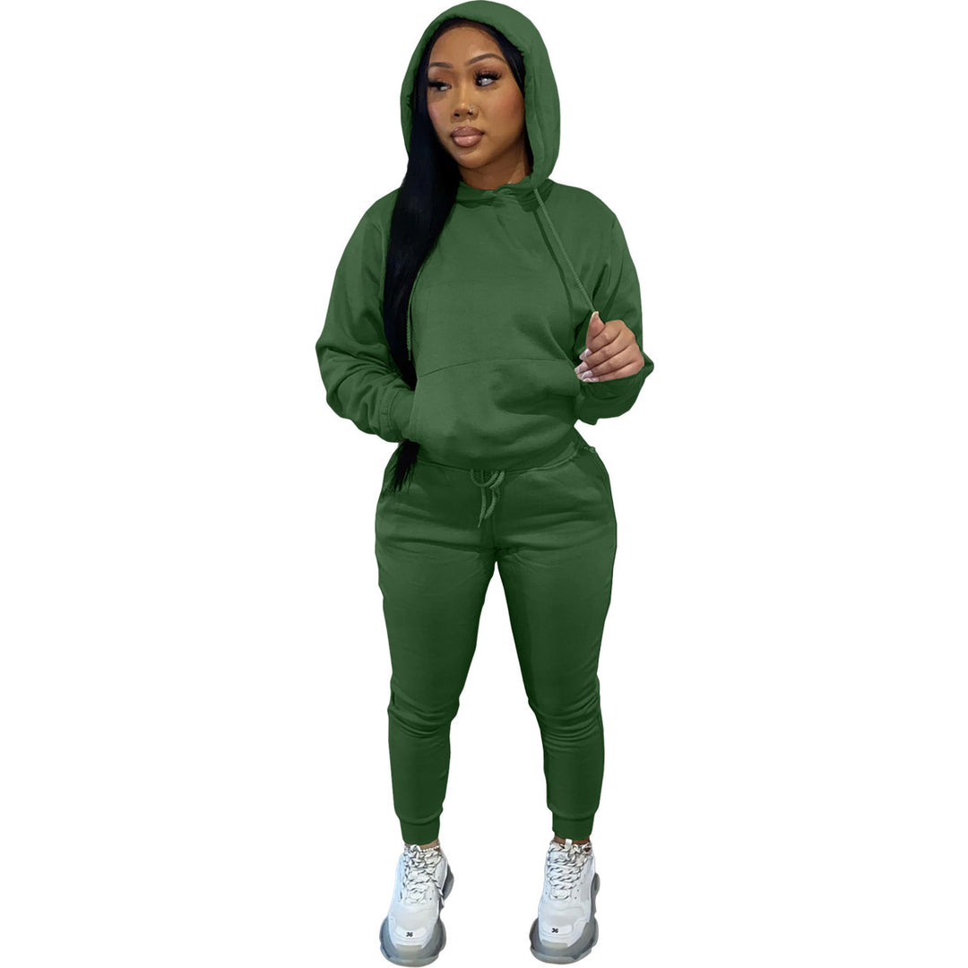 Ladies Sporty Jogging Set with Hood and Elastic Waist Lune London