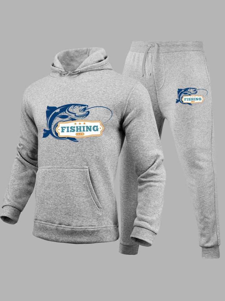 Sweatshirt and jogging set for ladies with suggested fish pattern Lune London